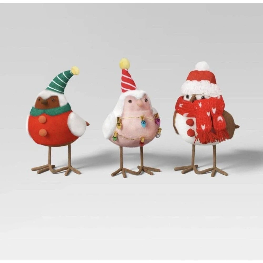 Target Wondershop Featherly Friends Set Of 3 Collectible Christmas Mini Birds